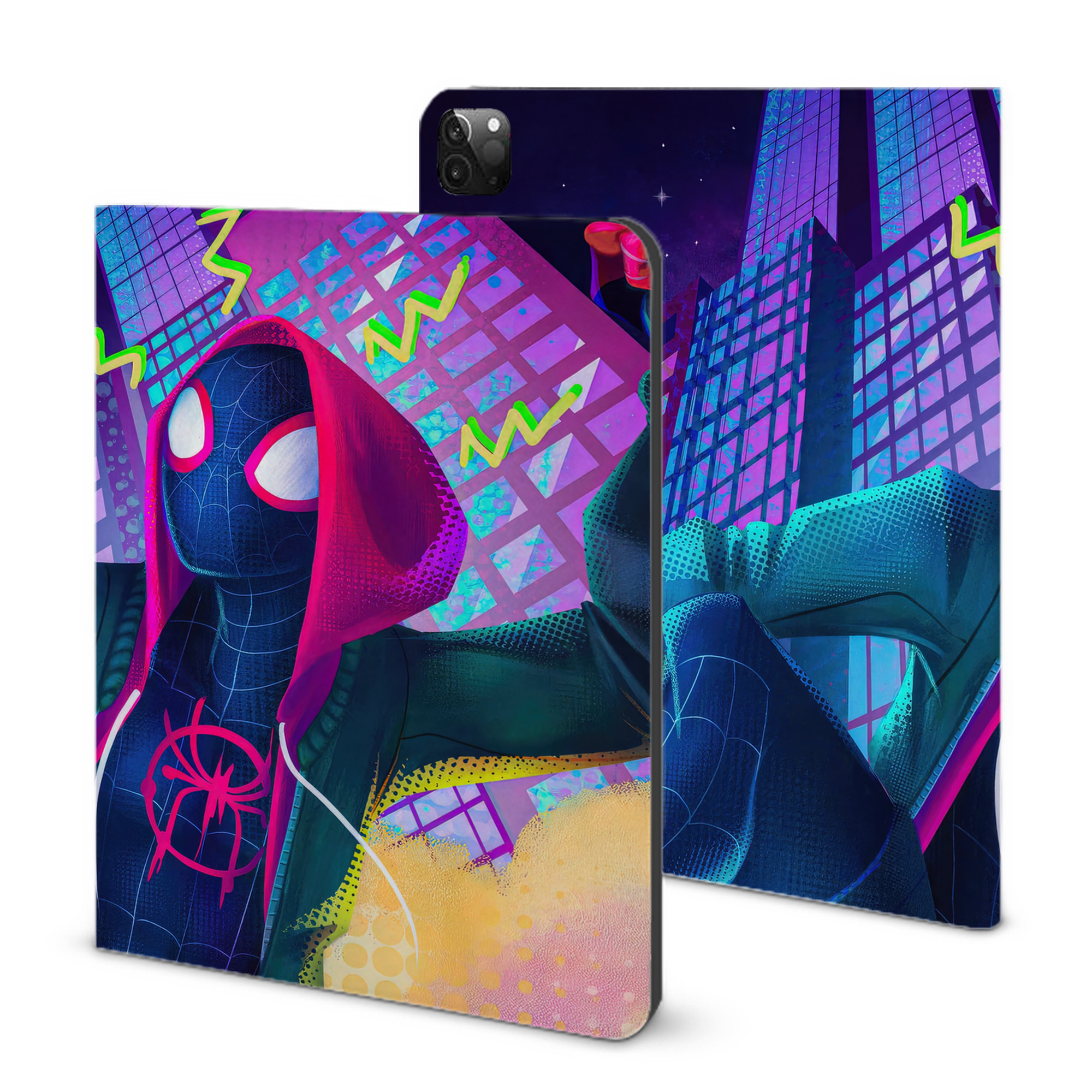 （画像用） Spider Man スパイダーマン IPadケース ペンホルダー付き ブックスタイルデザイン
